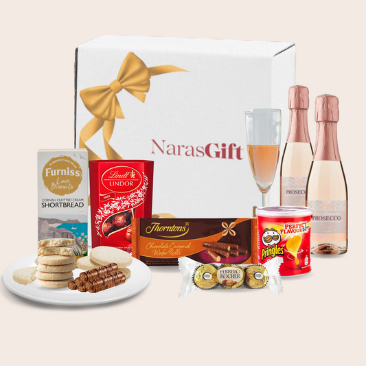 Deluxe Pink Prosecco Gift Set with Chocolate & Treats - Perfect for Birthdays and Special Occasions